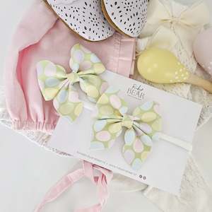 Headbands: Charlie - Single Middle Sister Bow Clips Or Headbands