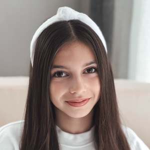 LAST ONE - White Knotted Dobby Headband