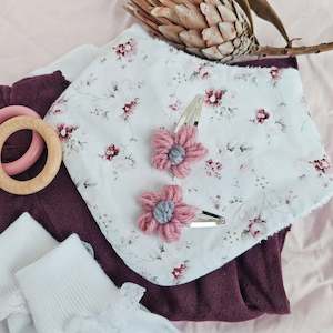 Yarn Flower 5cm Snap Clip Duos