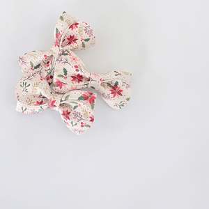 Fresh From The Market: Poinsettia - Single Little-Sister Bow Clips