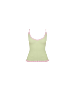 RINA TANK GREEN PINK MARLE