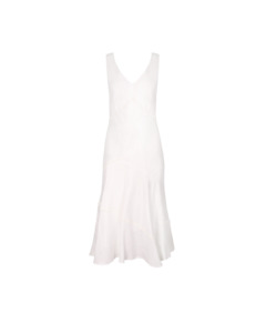 Midi Dresses: COLETTE PATCHWORK DRESS WHITE