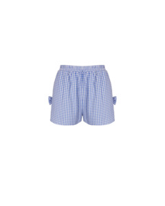 RAQUEL BOW SHORT BLUE GINGHAM