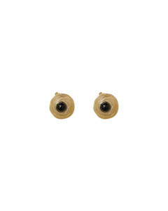 Jewellery: IRIS STUDS BLACK GOLD