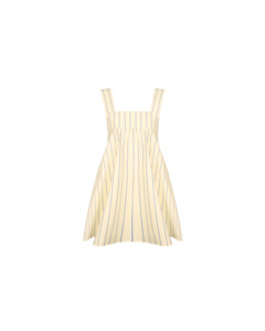 MARGIE TIE MINI DRESS BUTTER NAVY STRIPE