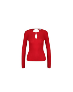 Recycled Material: WREN KNIT LONG SLEEVE CHERRY