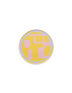 ABSTRACT CUT OUT PLATE PINK ORANGE