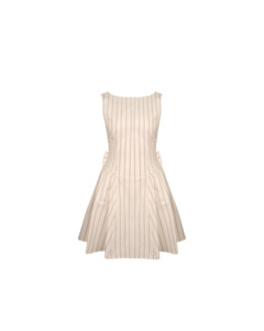 Mini Dresses: CARMELA MINI DRESS COFFEE CREAM STRIPE