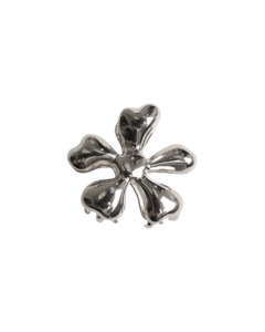 BIG FLOWER HAIR CLAW SILVER