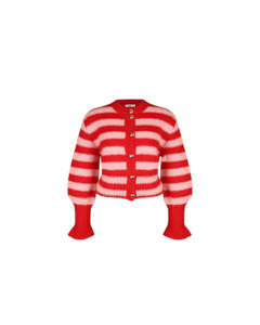 Matilda: MATILDA CARDIGAN PINK CHERRY STRIPE