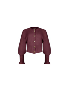 MATILDA COTTON CARDIGAN BURGUNDY
