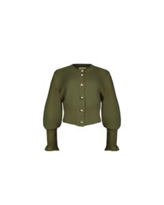 Knitwear: MATILDA COTTON CARDIGAN KHAKI