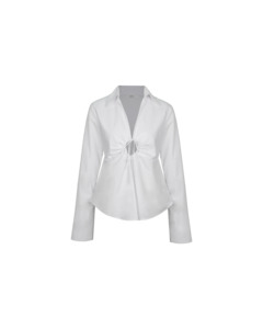 Dreamstate: CALVIN TIE SHIRT WHITE