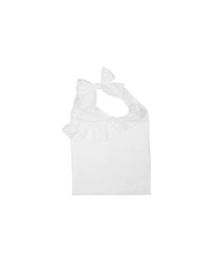 RUBY X EMMA JING MAXI RUFFLE BAG WHITE