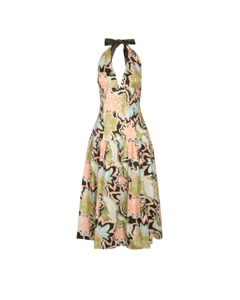 RELAXE HALTER DRESS FROSTED FLORAL