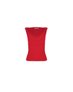 Knitwear: BRIT TANK CHERRY