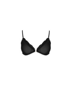 CARNATION LOW SUPPORT MESH BRA BLACK