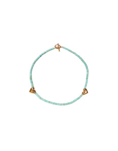 New Arrivals: TWIN HEART NECKLACE TURQUOISE