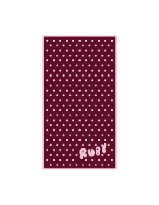New Arrivals: BEACH TOWEL BURGUNDY POLKA DOT