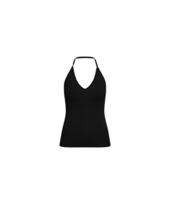 Tops: RAMONA HALTER TANK BLACK
