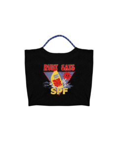 Recycled Material: RUBY SAYS SPF TOTE BLACK
