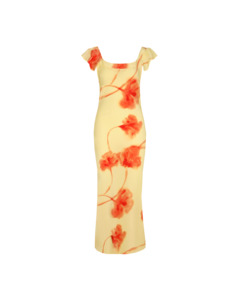 Midi Dresses: THEA DRESS TEQUILA SUNRISE FLORAL