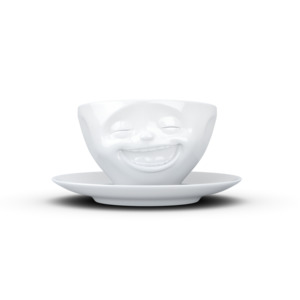Tassen Cups: Tea cup with saucer 200ml - Laughing