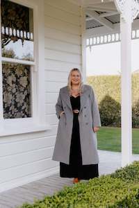 Wool Long Coat - Dark Grey
