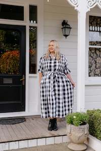 Jewel Dress - B&W Check