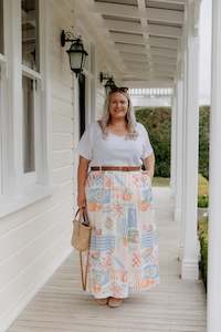 Size 22 Sale: Scarlett Skirt - Farm Print