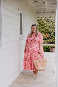 Cece Dress - Pink/Yellow Floral