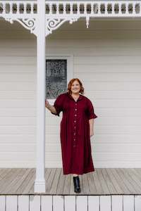 Size 26 Sale: Jewel Dress - Merlot