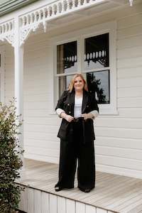 Size 26 Sale: Teddy Blazer - Black/Neutral