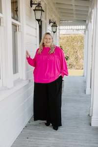 Size 28 Sale: Clara Top LS - Pink
