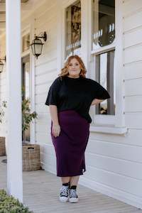 Size 28 Sale: Ember Tube Skirt - Merlot