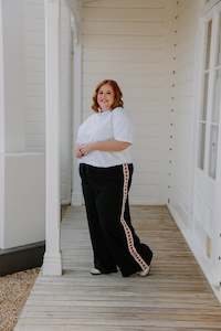 Xs 16: Baz Pants - Black/Burgundy Heart