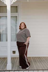 Baz Pants - Brown/Brown Heart