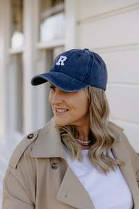 Outerwear: R+R Baseball Cap - Blue Wash