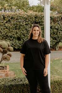 Size 14 Sale: Oversized Tee - Black (Summer Weight)