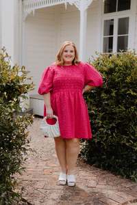 Thea Dress - Pink/Red Check