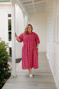 Sadie Dress - Pink Plaid
