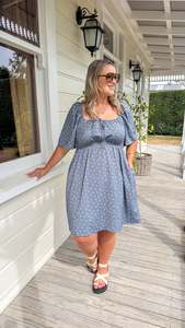Junie Dress - Denim Daisy