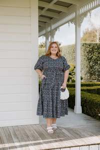 S 18: Mabel Dress - Navy Floral 2