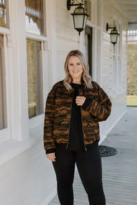 Outerwear: Quilted Bomber - Army