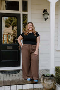 Chilli Pants Long - Chocolate Pinstripe