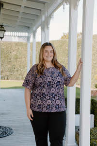 Muse Tee - Navy Lace