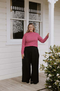 Xxs 14: Boat Top - Berry Stripe