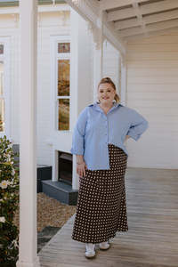 Xxs 14: Bias Tie Skirt - Brown Spot