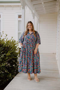 All: Lola Dress - Navy Floral