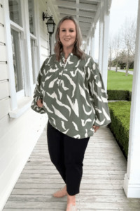 All: Penelope Top - Khaki Pattern
